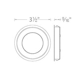 WAC Lighting HR-LED90-30-WT Contemporary Edge Lit LED HR-LED90 Button Light